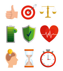 Sticker - set lifestyle balence with health exercise