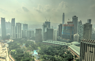 Kuala Lumpur cityscape from the Petronas Towers, Malaysia