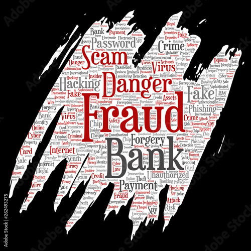 Vector Conceptual Bank Fraud Payment Scam Danger Paint Brush - 