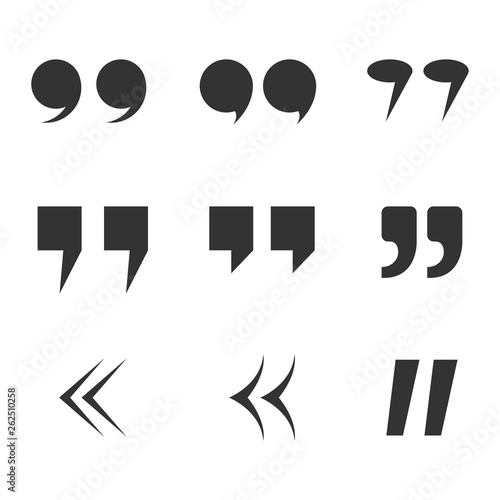 Set Of Quote Marks Message Typography Phrase And Quotation Template Design For Citations Stock Vector Adobe Stock