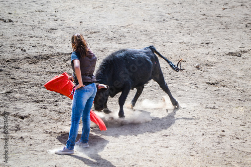 Mujer En Una Corrida De Toro Buy This Stock Photo And Explore Similar Images At Adobe Stock Adobe Stock