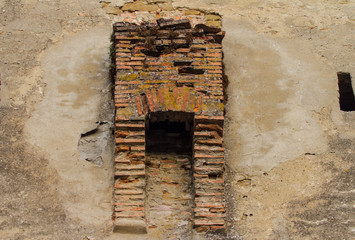 Canvas Print - Wall views of old buildings in Romania