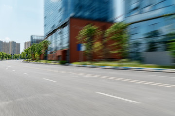 Sticker - The expressway and the modern city skyline are in Chongqing, China.