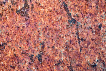 Close up rust on surface of the old iron, Rusty metal steel metal sheet board abstract art background