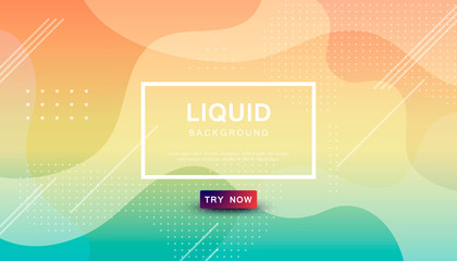 Beauty liquid color background. Dynamic textured geometric element design with dots decoration. Modern gradient light vector illustration.