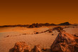 © artmim - Landscape on planet Mars, scenic desert scene on the red planet
