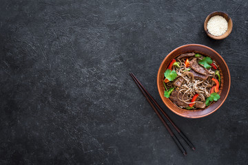 Wall Mural - Stir fried soba and beef