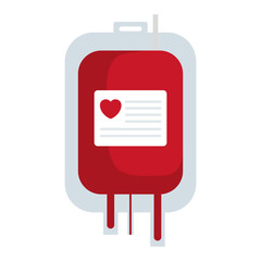 Wall Mural - blood bag donation icon