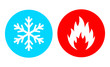 Hot and cold vector icon