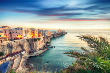 Poster - Vieste - beautiful coastal town on the rocks in Puglia