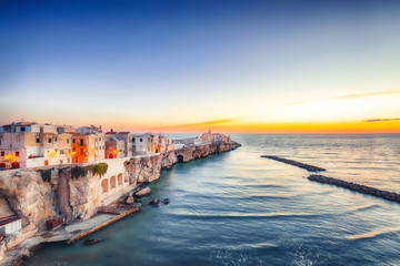 Poster - Vieste - beautiful coastal town on the rocks in Puglia