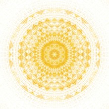Pattern Yellow Geometric Kaleidoscope Symmetry. Mosaic Wallpaper.