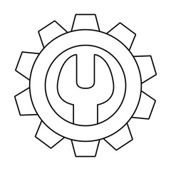 Sticker - wrench gear tool icon