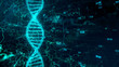 Pharmaceutical research into Gene therapy and genetic engineering of human genes DNA for medical research - 3D render