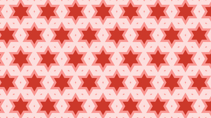 Red Stars Pattern Illustrator