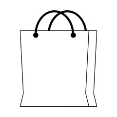 Sticker - Shopping bag symbol isolated in black and white