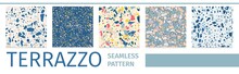 Lettering Set Terrazzo Seamless Pattern Design
