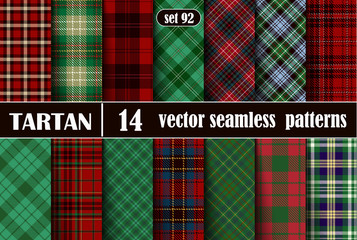 Set Tartan Seamless Pattern