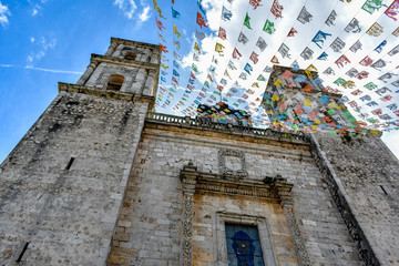 Sticker - Religious architecture in Valladolid Mexico