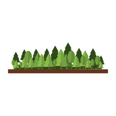 Sticker - Nature with trees scenery isolated