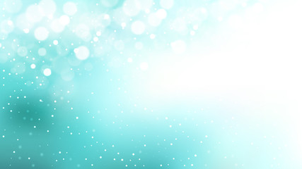 Turquoise and White Blurry Lights Background Vector Illustration