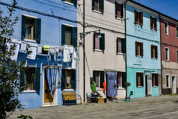 Wall Mural - The colors of Burano Italy