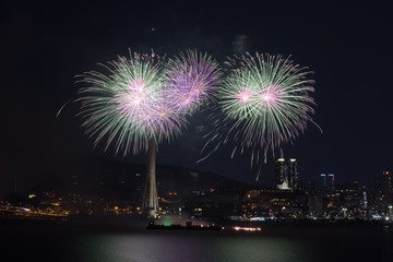 Canvas Print - Fireworks Contest Macao