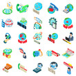 © ylivdesign - World news icons set. Isometric set of 25 world news vector icons for web isolated on white background