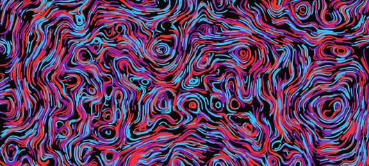 Wall Mural - abstract wallpaper black background colored stripes particles flow