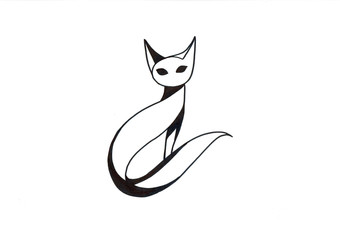 Logo in the form of a cat