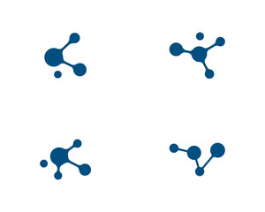 molecule logo vector icon illustration design 