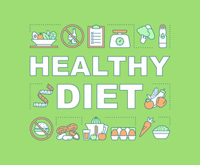 Wall Mural - Healthy nutrition word concepts banner