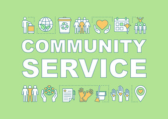 Wall Mural - community service word concepts banner