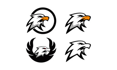 Poster - logo set eagle head vector