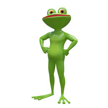 3D Stock Illustration Muscular Frog