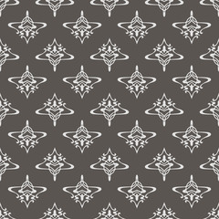 abstract seamless pattern with gray Art Nouveau style