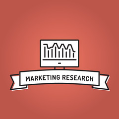 Sticker - MARKETING RESEARCH LINE ICON SET