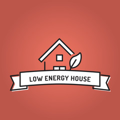 Poster - LOW ENERGY HOUSE LINE ICON SET