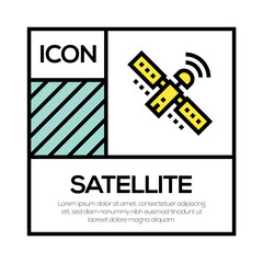 Canvas Print - SATELLITE ICON CONCEPT