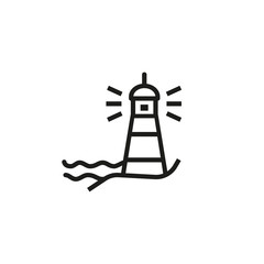 Wall Mural - Lighthouse line icon