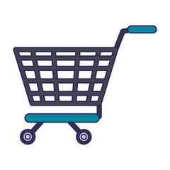 Poster - Shopping cart commerce isolated blue lines