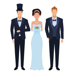 Wall Mural - people dressed for wedding