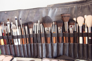 Various makeup brushes.