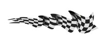 Checkered Race Flag Vector Illustration Isolated On White