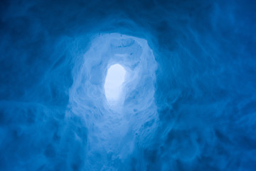 Wall Mural - the polar arctic northern ice cave in norway svalbard in longyearbyen city