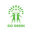 © StrongBrand - go green, people & tree logo template