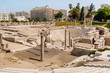 Ruins of the Roman amphitheatre of the II—IV centuries. Architectural landmark in Alexandria, Egypt.