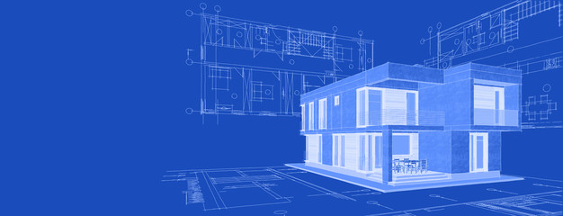 house building 3d illustration