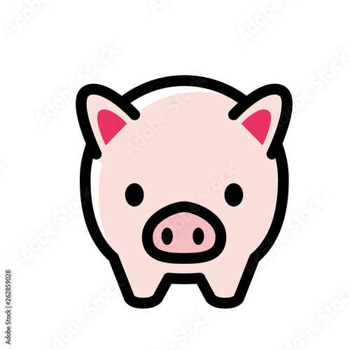 かわいいブタ 豚 の貯金箱のイラスト 白背景 貯金 節約のイメージ ベクターデータ Piggy Bank Comprar Este Vector De Stock Y Explorar Vectores Similares En Adobe Stock Adobe Stock