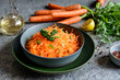 Healthy grated carrot salad